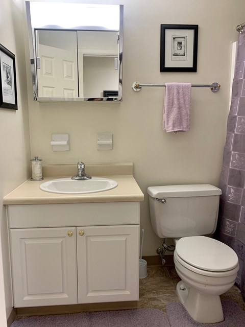 a small bathroom with a toilet sink and mirror