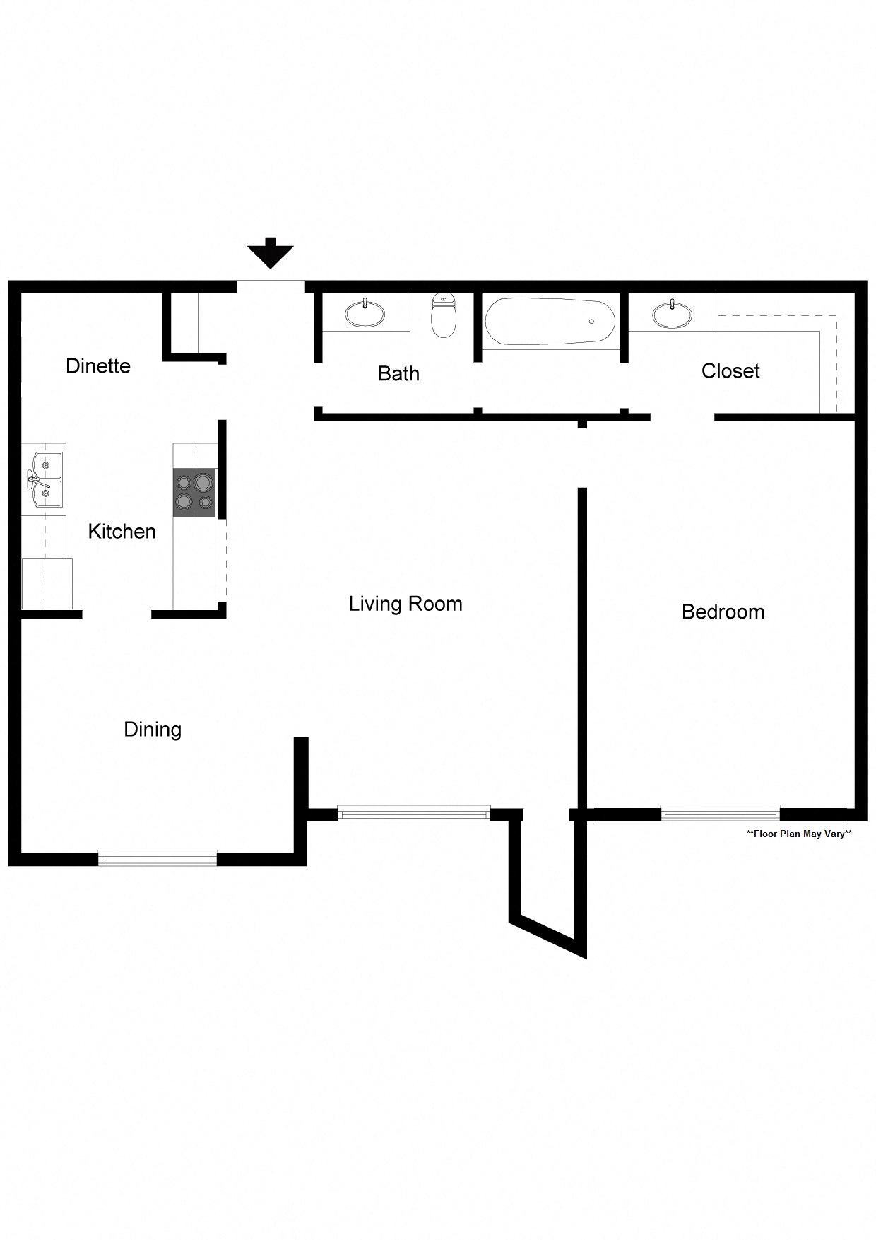 One Bedroom Apartment at Whitney Ridge Apartments, Rochester, NY
