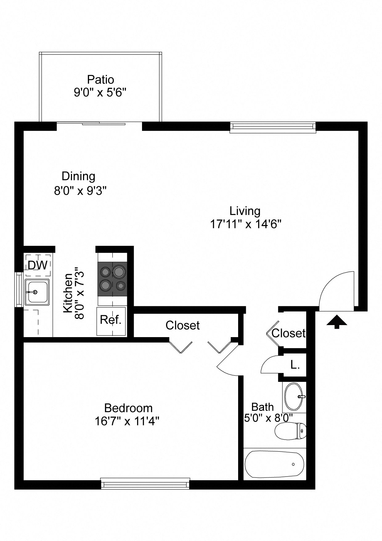 One Bedroom Apartment at Georgetown Apartments, Williamsville, NY
