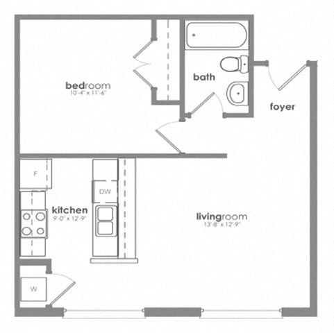 One Bedroom One Bathroom