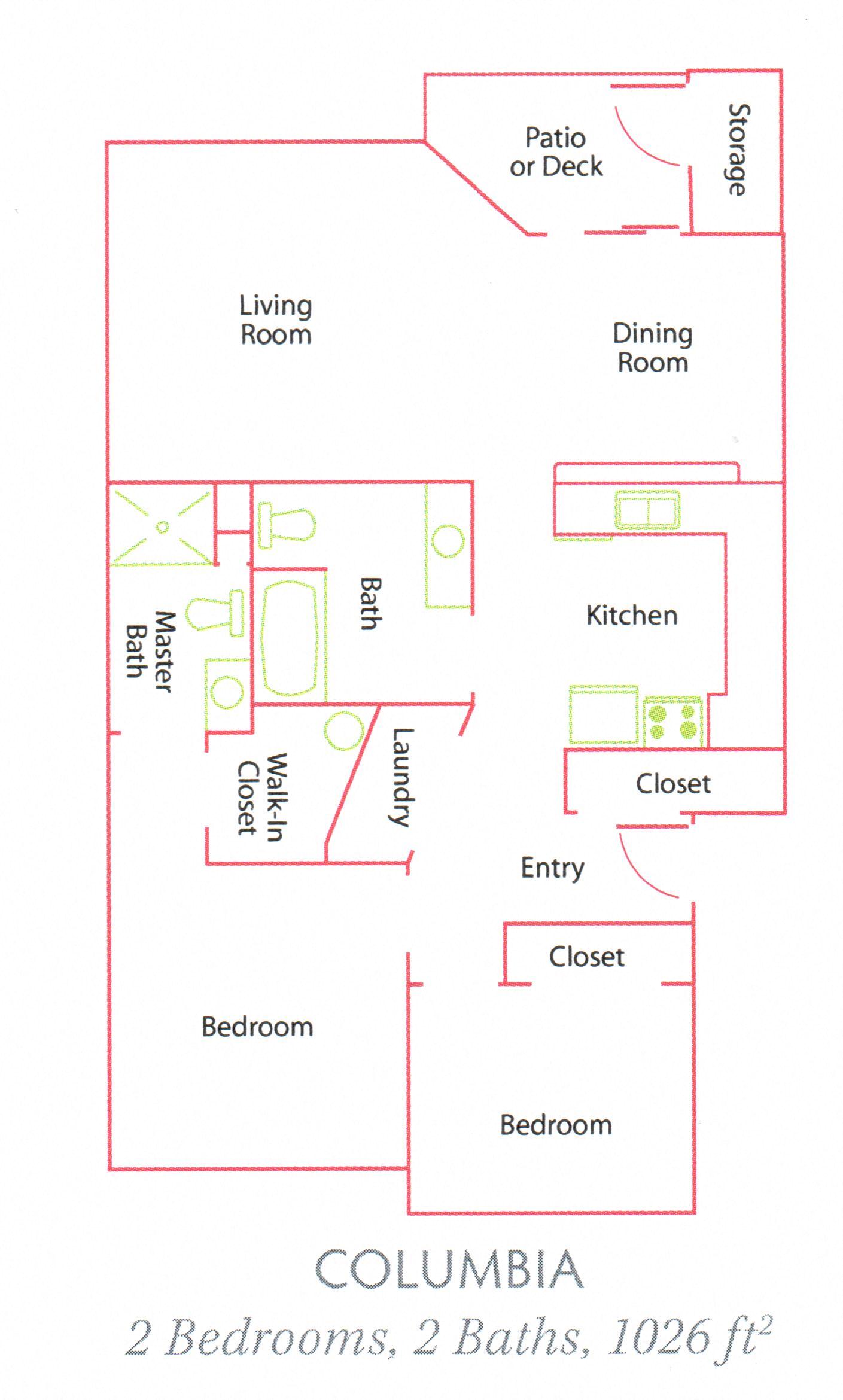 Willamette Park_Columbia_2 Bedroom_2 Bathroom_Salem OR