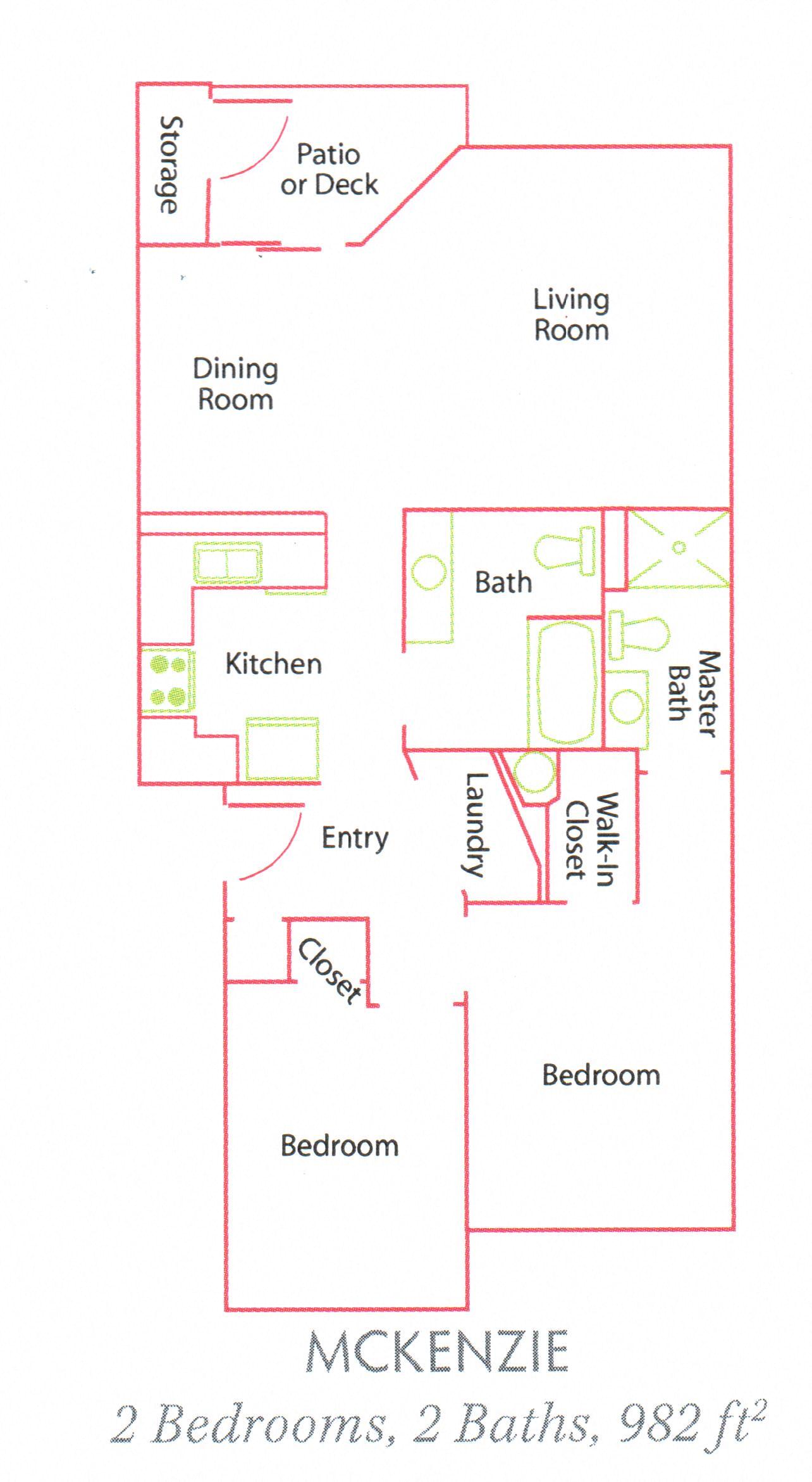 Willamette Park_McKenzie_2 Bedroom_2 Bathroom_Salem OR
