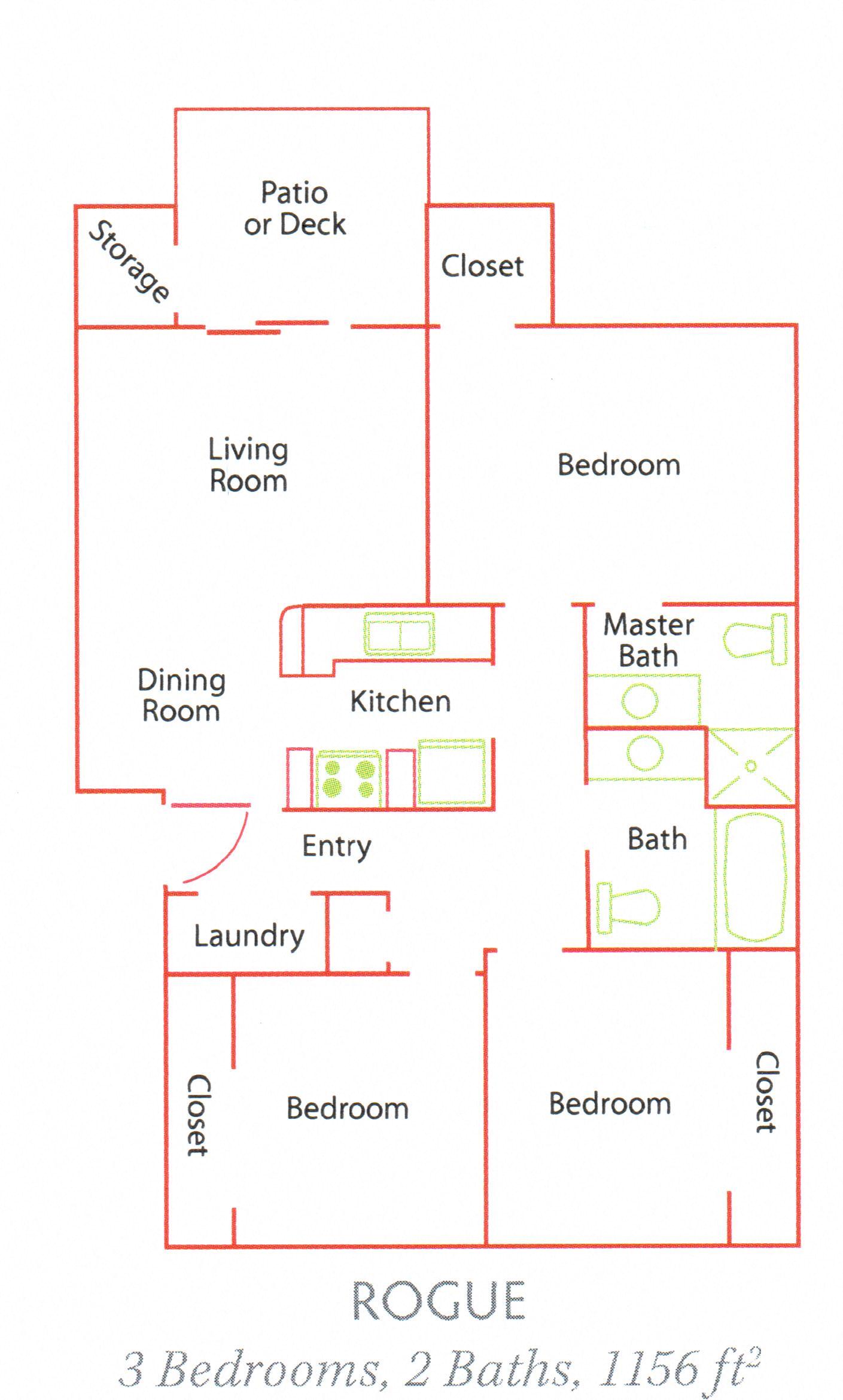 Williamette Park_Rogue_3 Bedroom_2 Bathroom_Salem OR