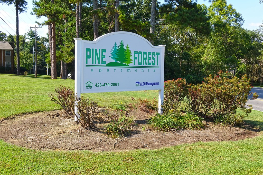 Property Signage at Pine Forest Apartments, Cleveland, Tennessee