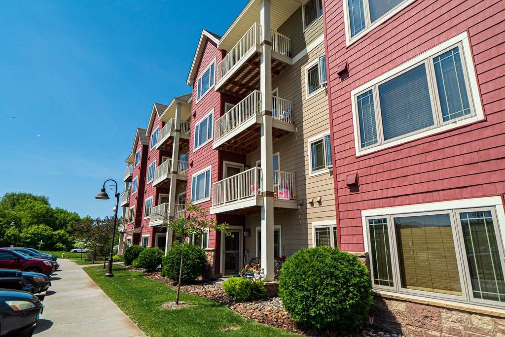 our apartments have balconies that overlook the parking lot