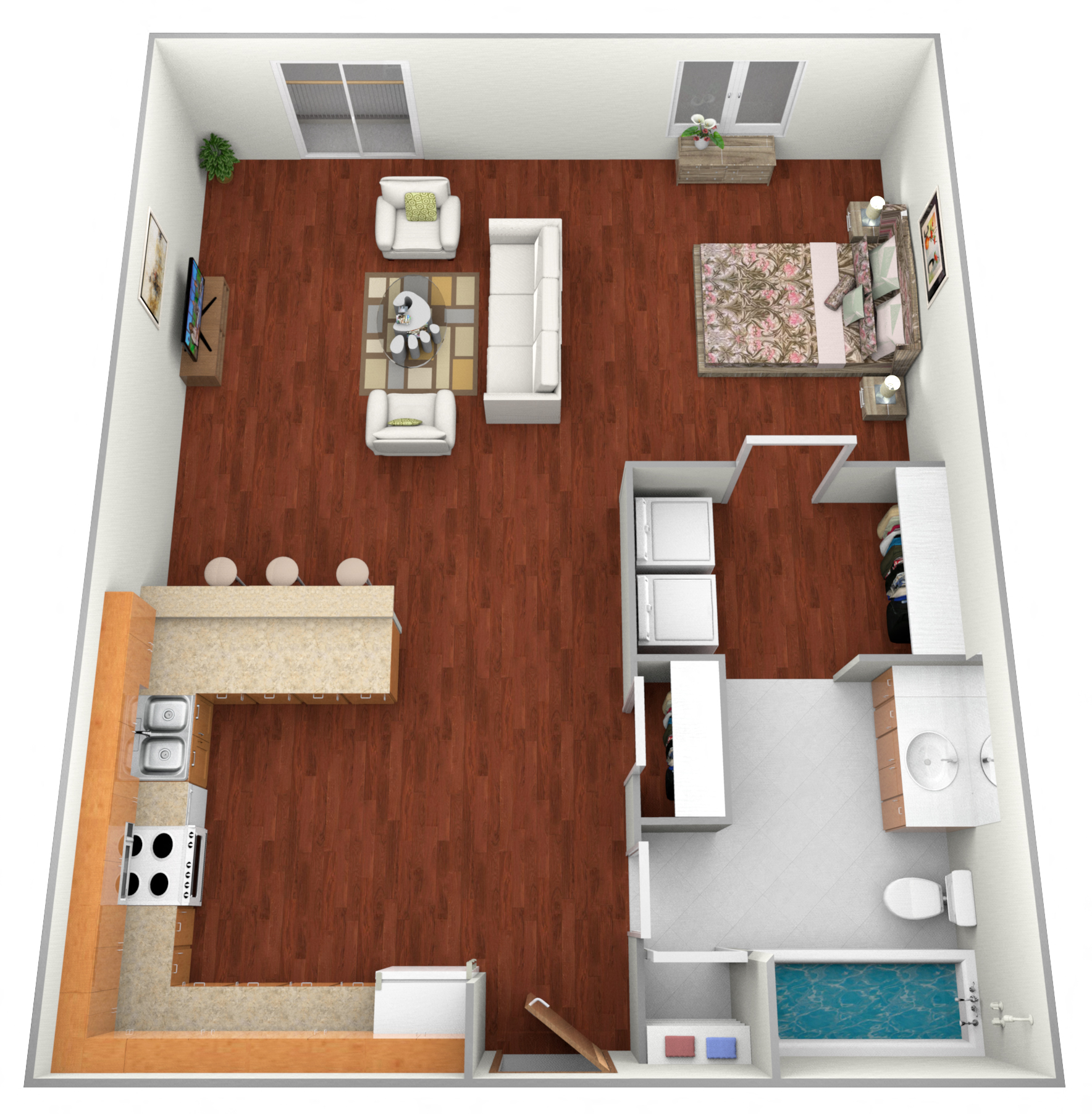 studio A Floor Plan at Augusta Apartments, Fargo, ND