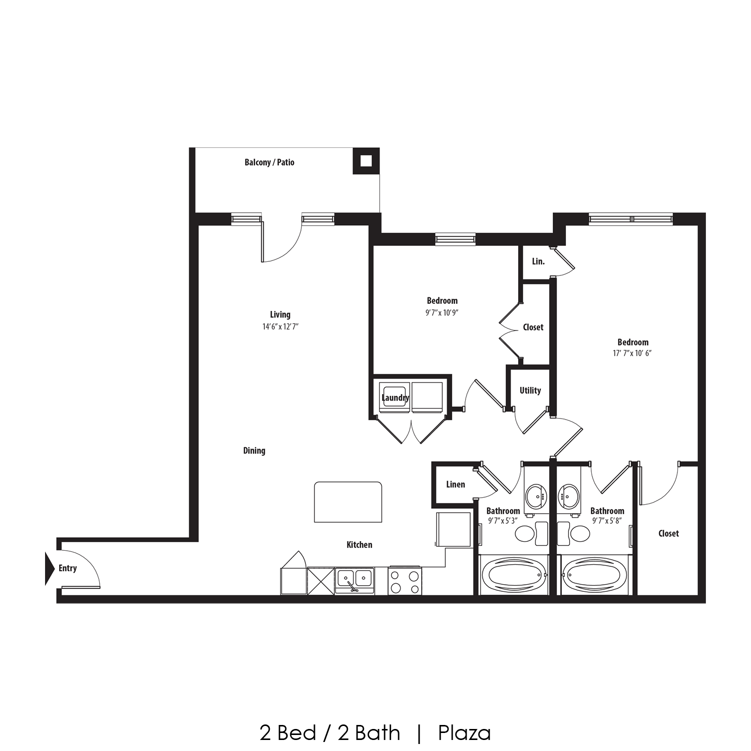 2 Bedroom at Legacy Commons, Omaha, NE, 68130