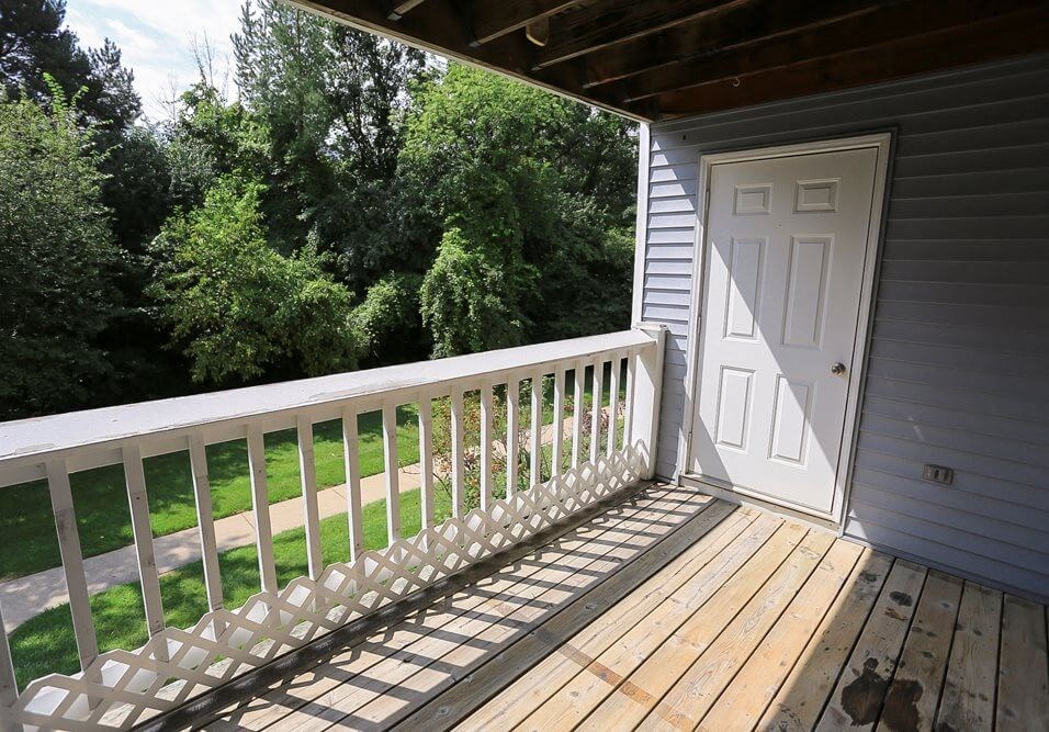 spacious balconies at Burwick Farms apartments