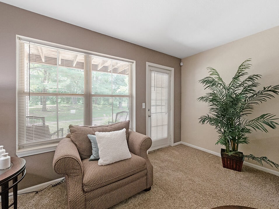 Living area at Burwick Farms with Large Window