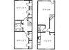 2 Bedroom Townhome Floor Plan 2 Bedroom Townhome Floor Plan at Brookside Apartments, Hewitt, 76643