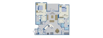 Galleria - Antigua Floor Plan at Cabana Club - Galleria Club, Jacksonville, Florida