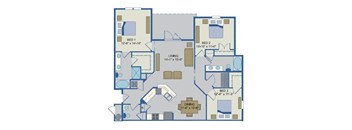 Galleria - Key West Floor Plan at Cabana Club - Galleria Club, Jacksonville