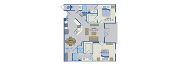 Galleria - Martinique Floor Plan at Cabana Club - Galleria Club, Jacksonville, FL, 32256