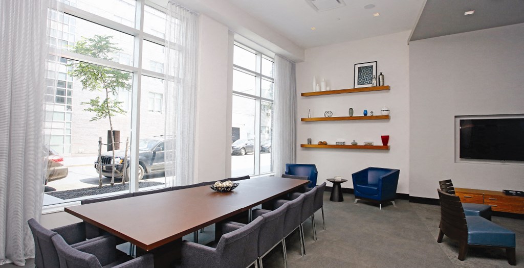 conference table at 544 Union, Williamsburg,  Brooklyn, NY