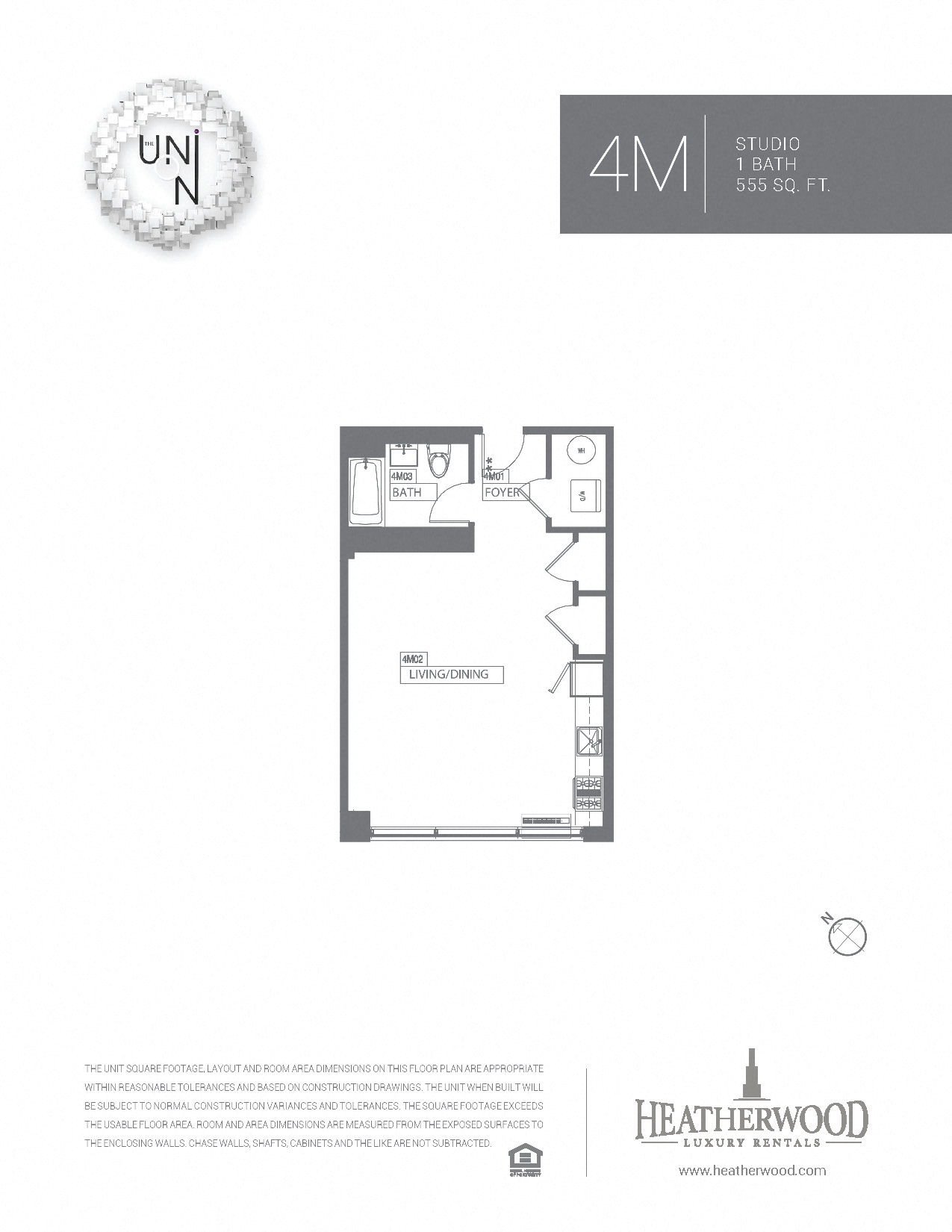 Studio - I and M Line Floor Plan at 544 Union, Brooklyn, NY, 11211