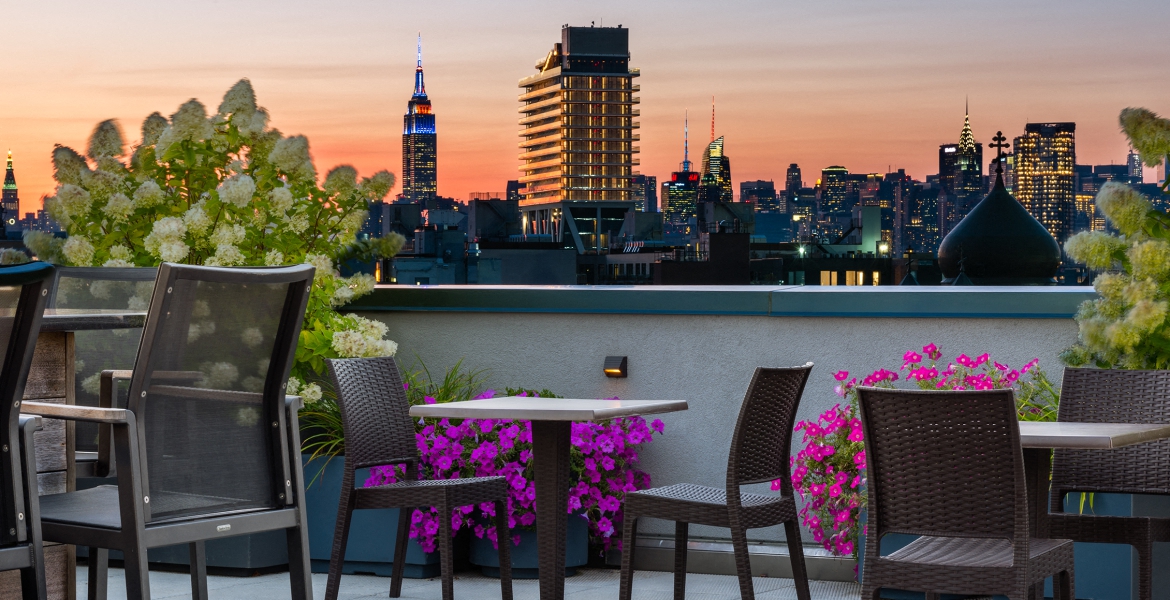 rooftop lounge at 568 Union, Brooklyn, NY