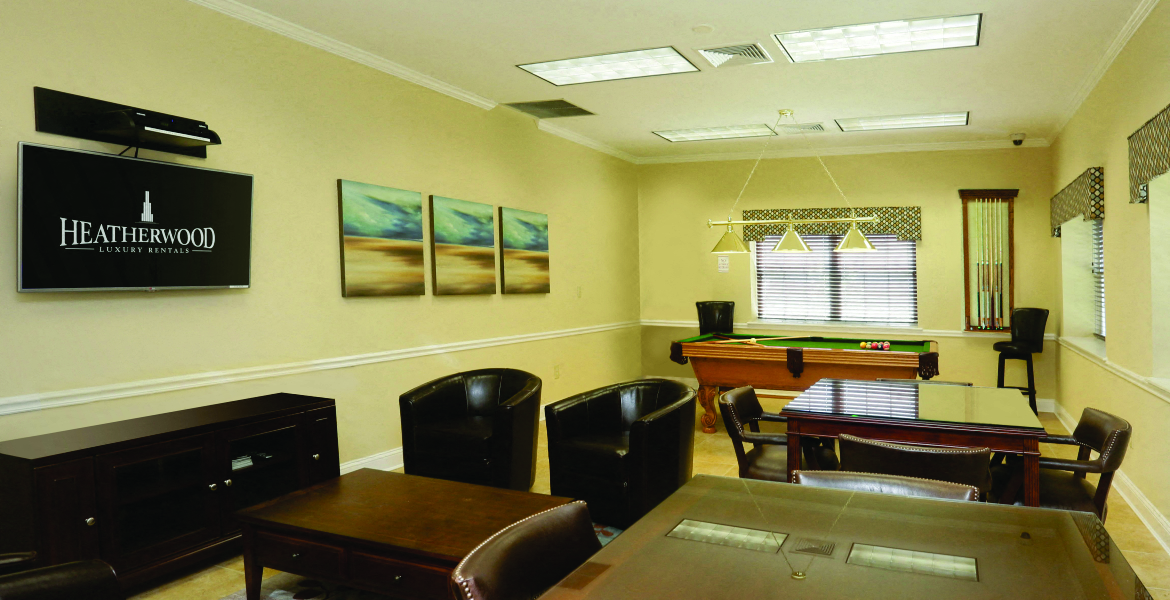 community center with card tables and chairs at Pinewood Village, Coram, 11727