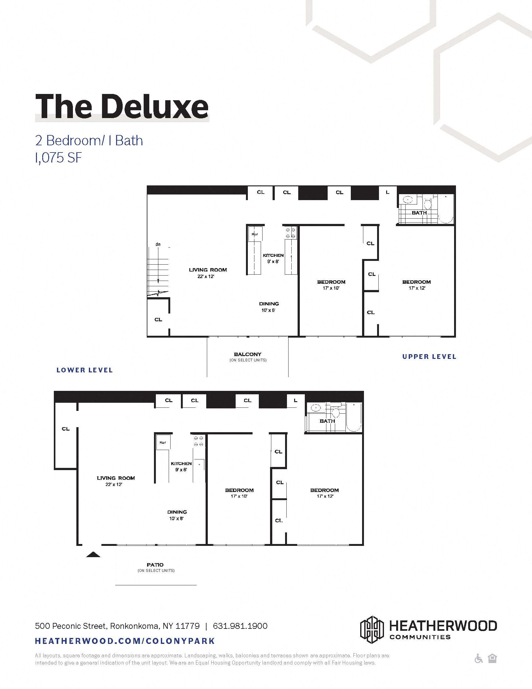 Floorplan of 2 Bedroom at Colony Park apartments