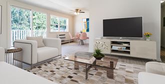 Living Room With TV at Colony Park, Ronkonkoma