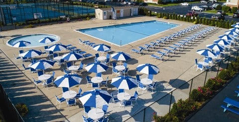 Colony Park Pool and Sundeck with Lounge Chairs at Colony Park, New York