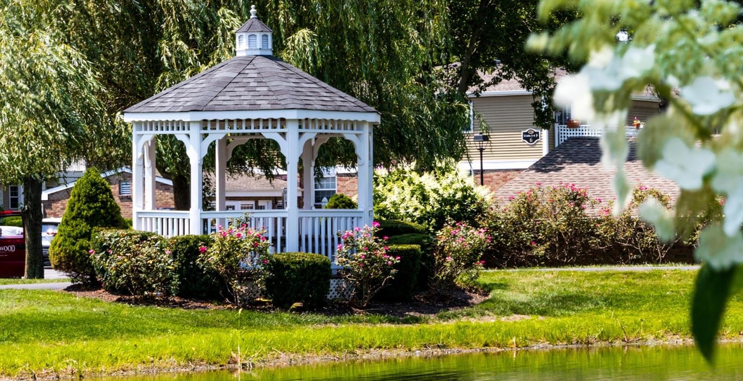 Gazebo by the Pond at Colony Park, Ronkonkoma