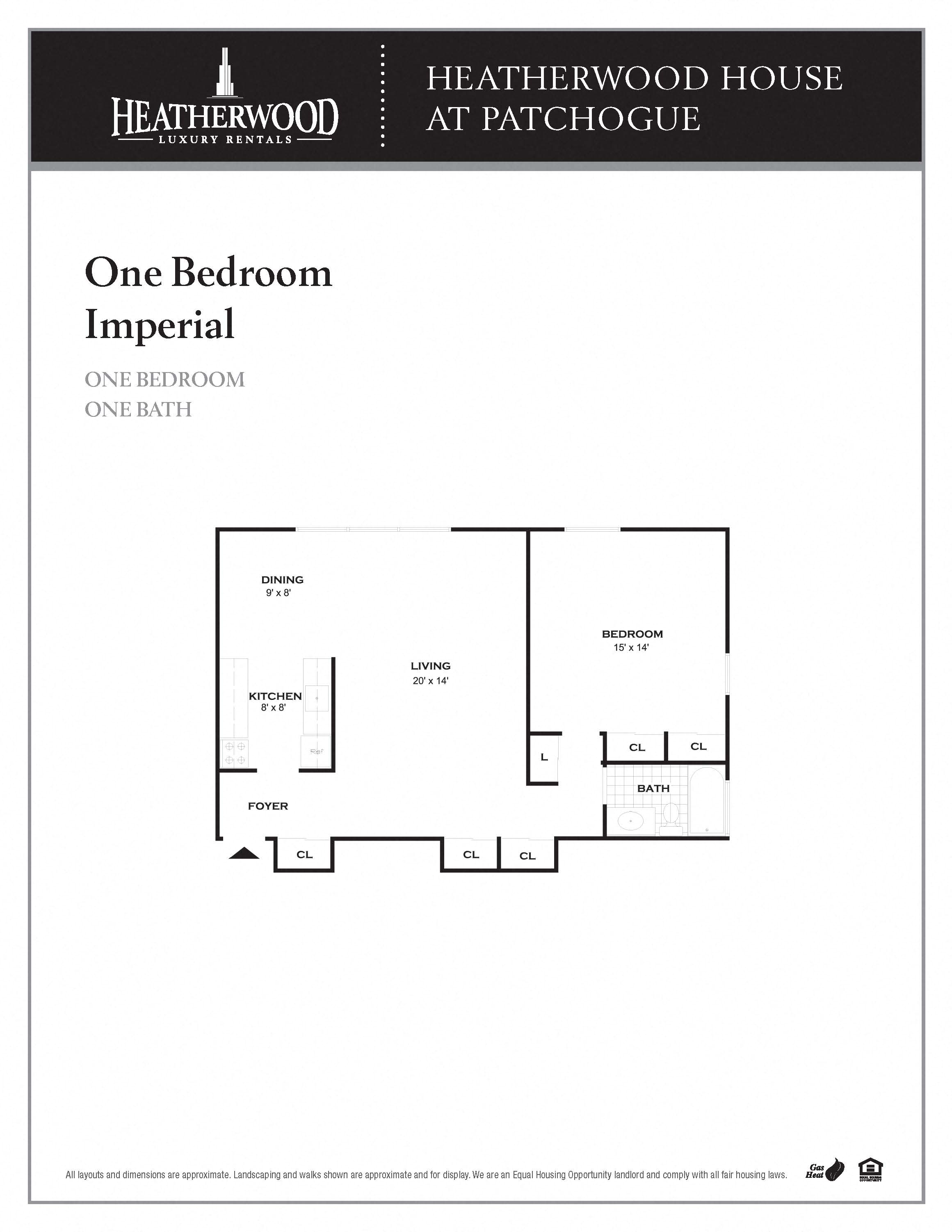 The Imperial Floorplan at Heatherwood House at Patchogue, Patchogue, 11772