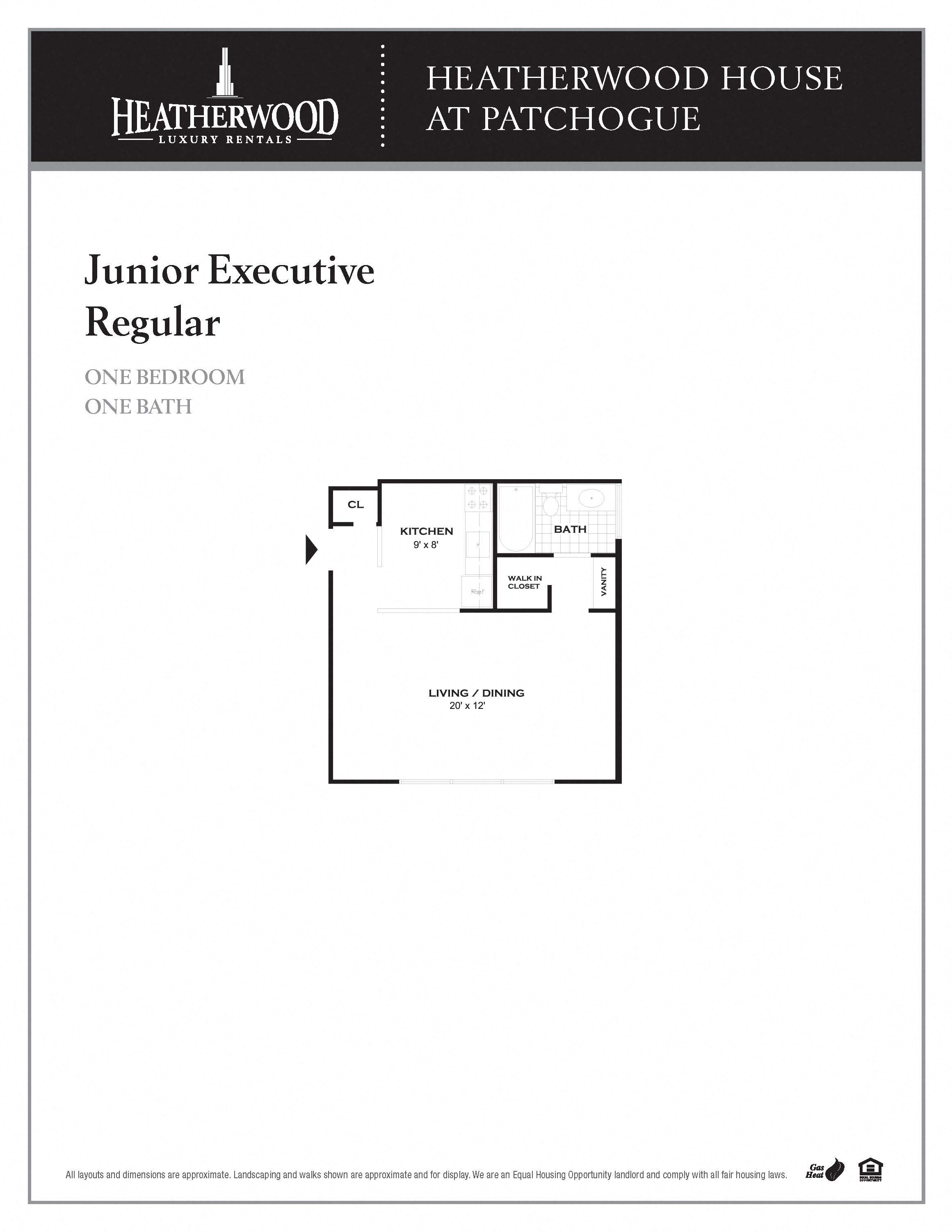 The Junior Executive Floorplan at Heatherwood House at Patchogue, New York, 11772