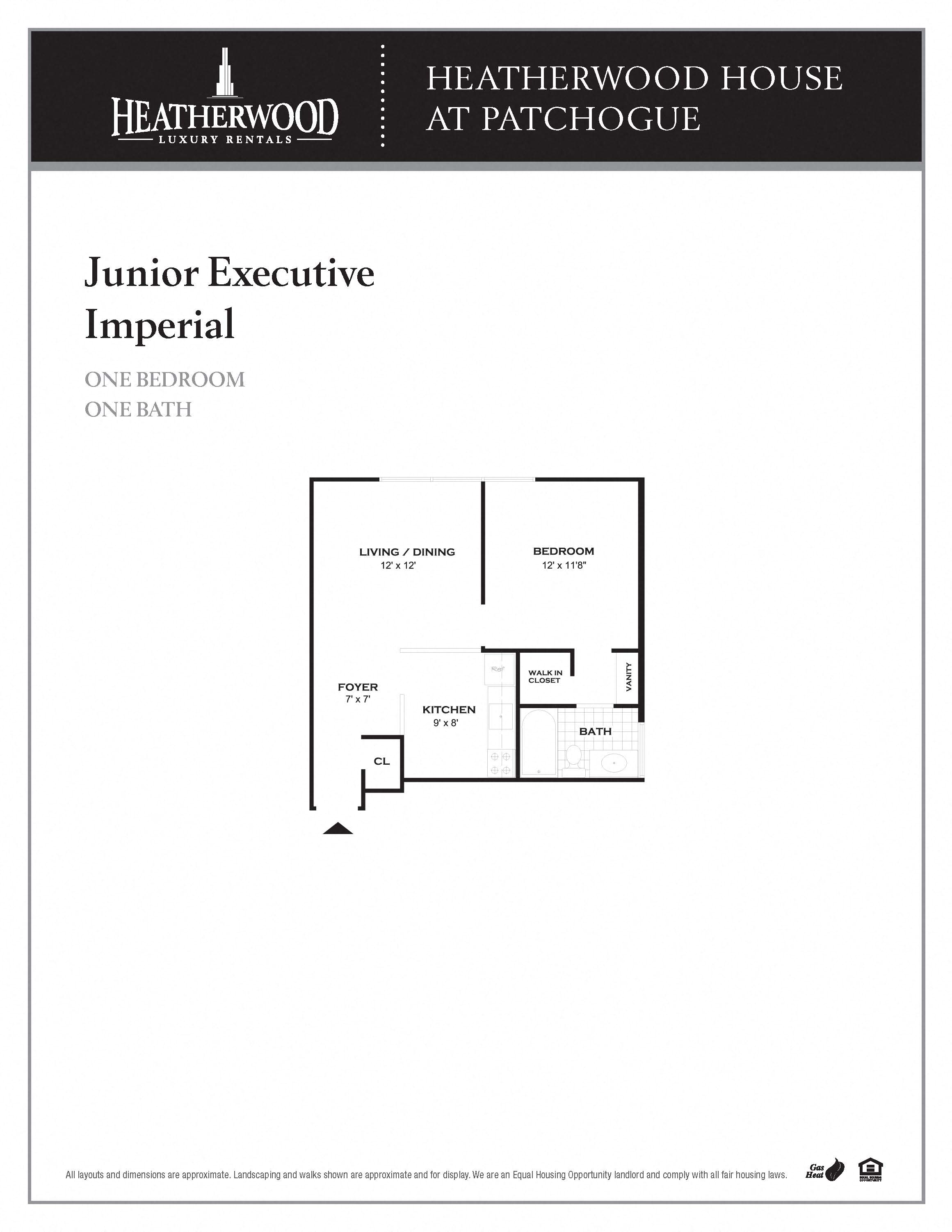 The Junior Executive Imperial Floorplan at Heatherwood House at Patchogue, Patchogue, NY, 11772