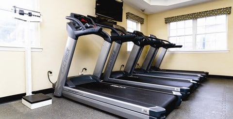 treadmills all in a row at Heatherwood House at Patchogue, New York, 11772
