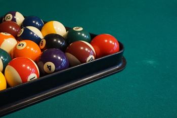 pool table at Heatherwood House at Patchogue, New York