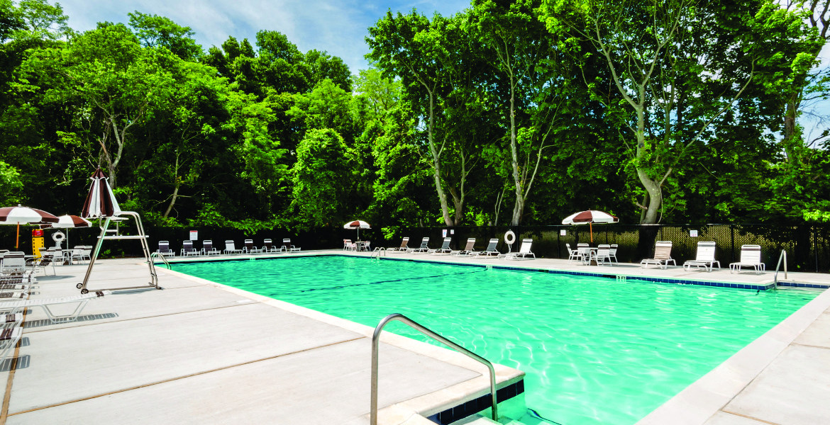 Glimmering Pool at Heatherwood House at Port Jefferson, Port Jeff Station