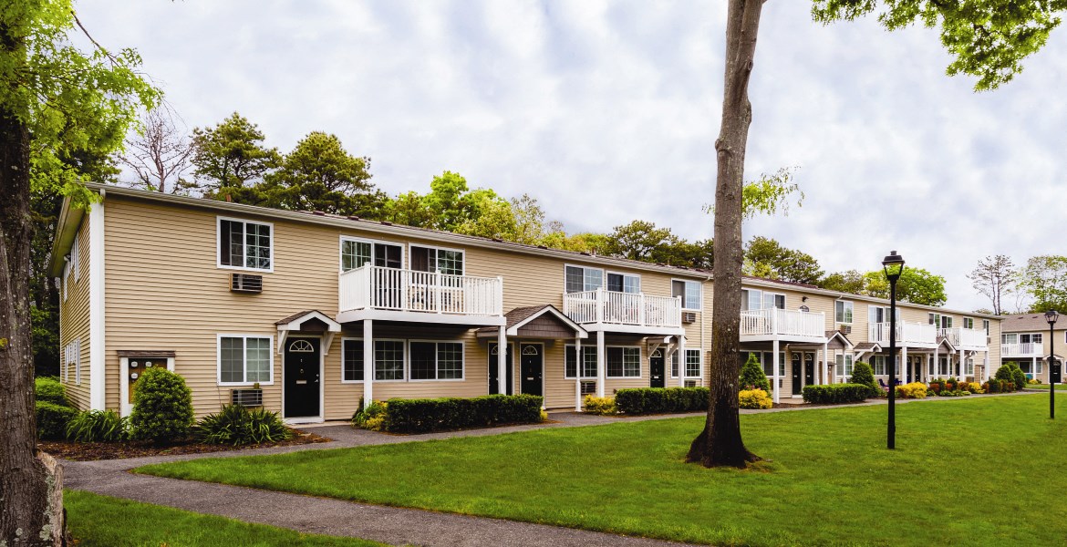 Elegant Exterior View at Lakeside Village, East Patchogue