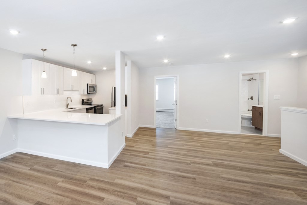 Wooden flooring Living room area at Heritage Oyster Bay, East Norwich, NY