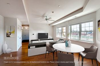 living room and dining area at Gerard Street Apartments, New York