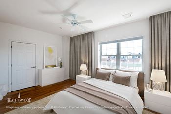luxury bedroom with sheets and pillows at Gerard Street Apartments, New York, 11743