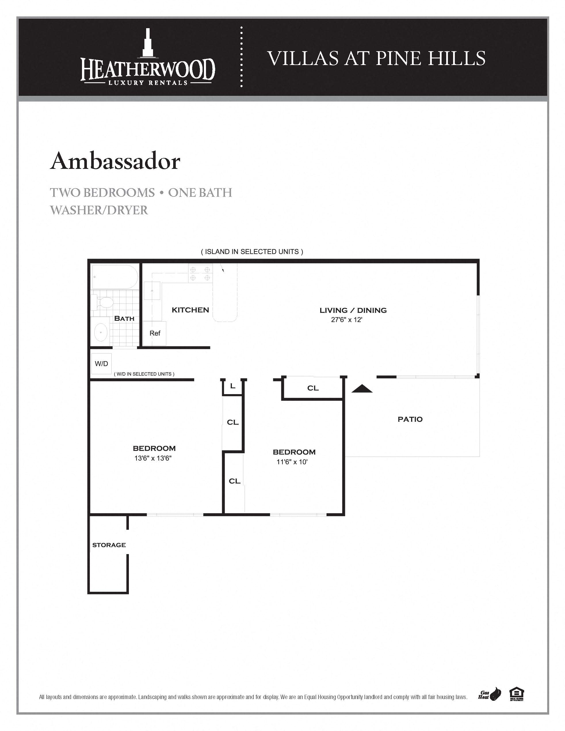 The Ambassador Floorplan at Villas at Pine Hills, Manorville, 11949