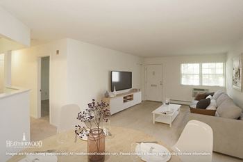 Spacious Living Room at Villas at Pine Hills, Manorville, 11949