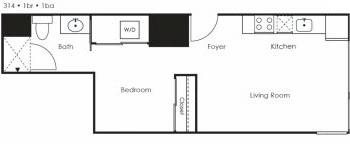 One Bedroom | One Bathroom