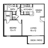 1 Bedroom, 1 Bathroom
