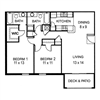 2 Bedroom, 2 Bathroom