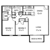 2 Bedroom, 2 Bathroom Extended