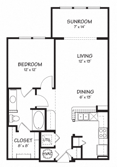 One A with Sunroom Floor Plan| The Reserve on Cave Creek