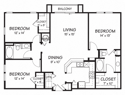 Three A Floor Plan | The Reserve on Cave Creek