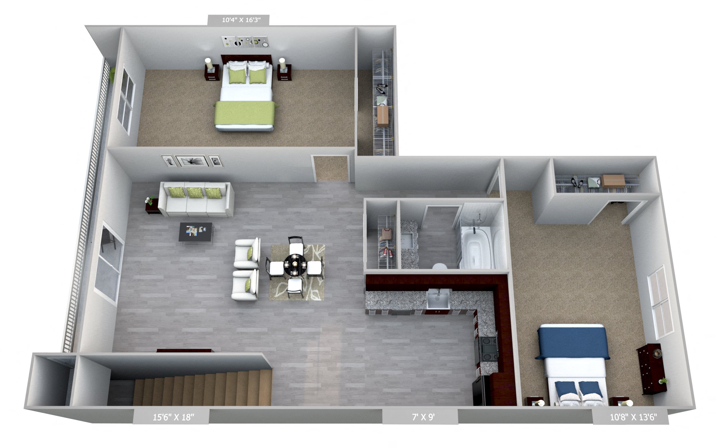 Columbia Gardens 2 Bedroom Master