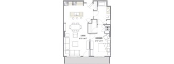 A7 Floor Plan at 2020 Lawrence, DENVER, Colorado
