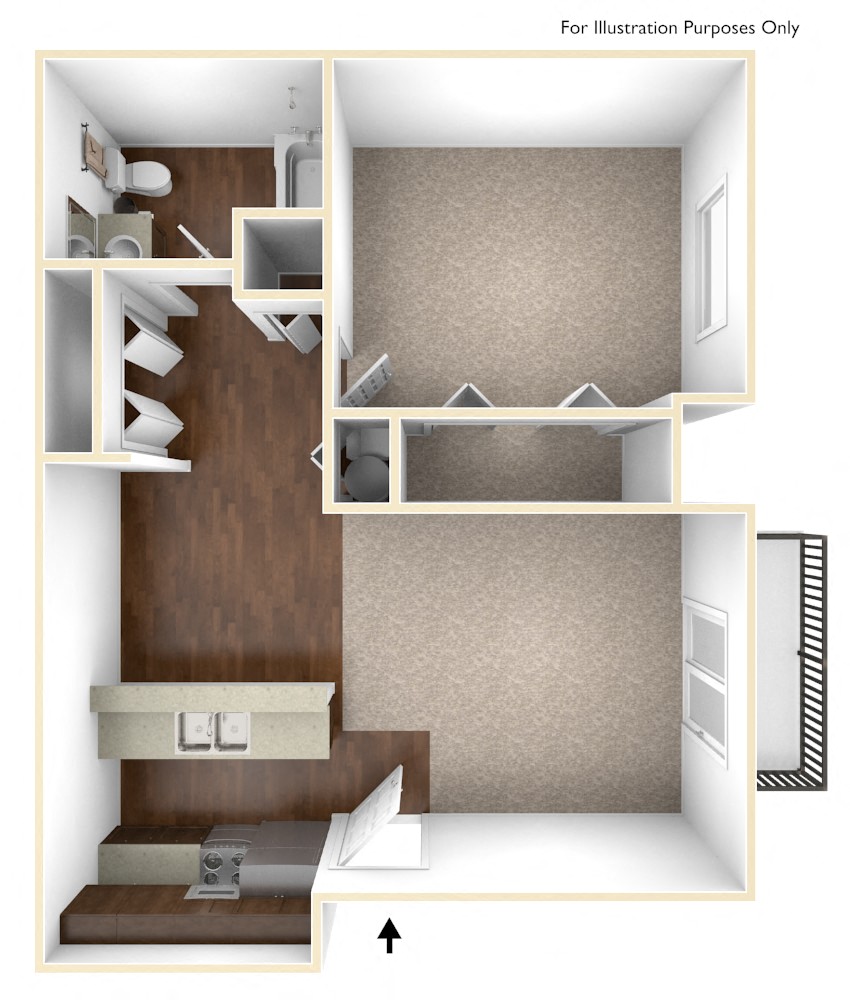 1 Bed Terrace 2nd Floor Reno