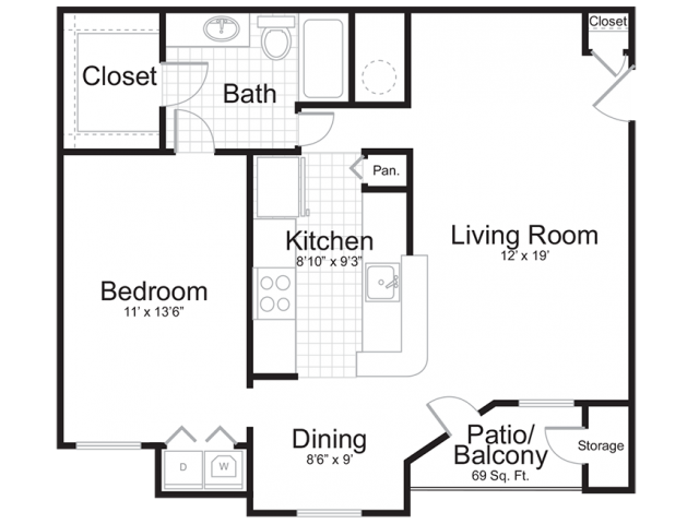 One Bedroom | One Bathroom