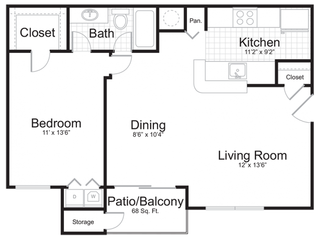 One Bedroom | One Bathroom