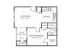 1 Bedroom 1 Bathroom Floor Plan