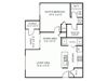 1 Bedroom 1 Bathroom Floor Plan